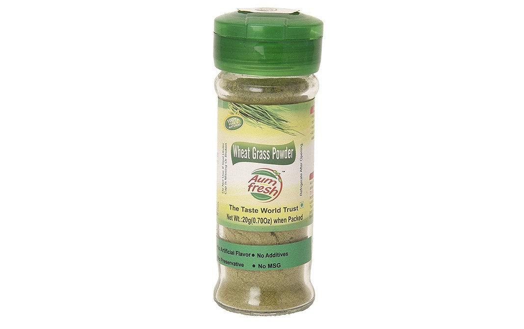 Aum Fresh Wheat Grass Powder    Bottle  20 grams
